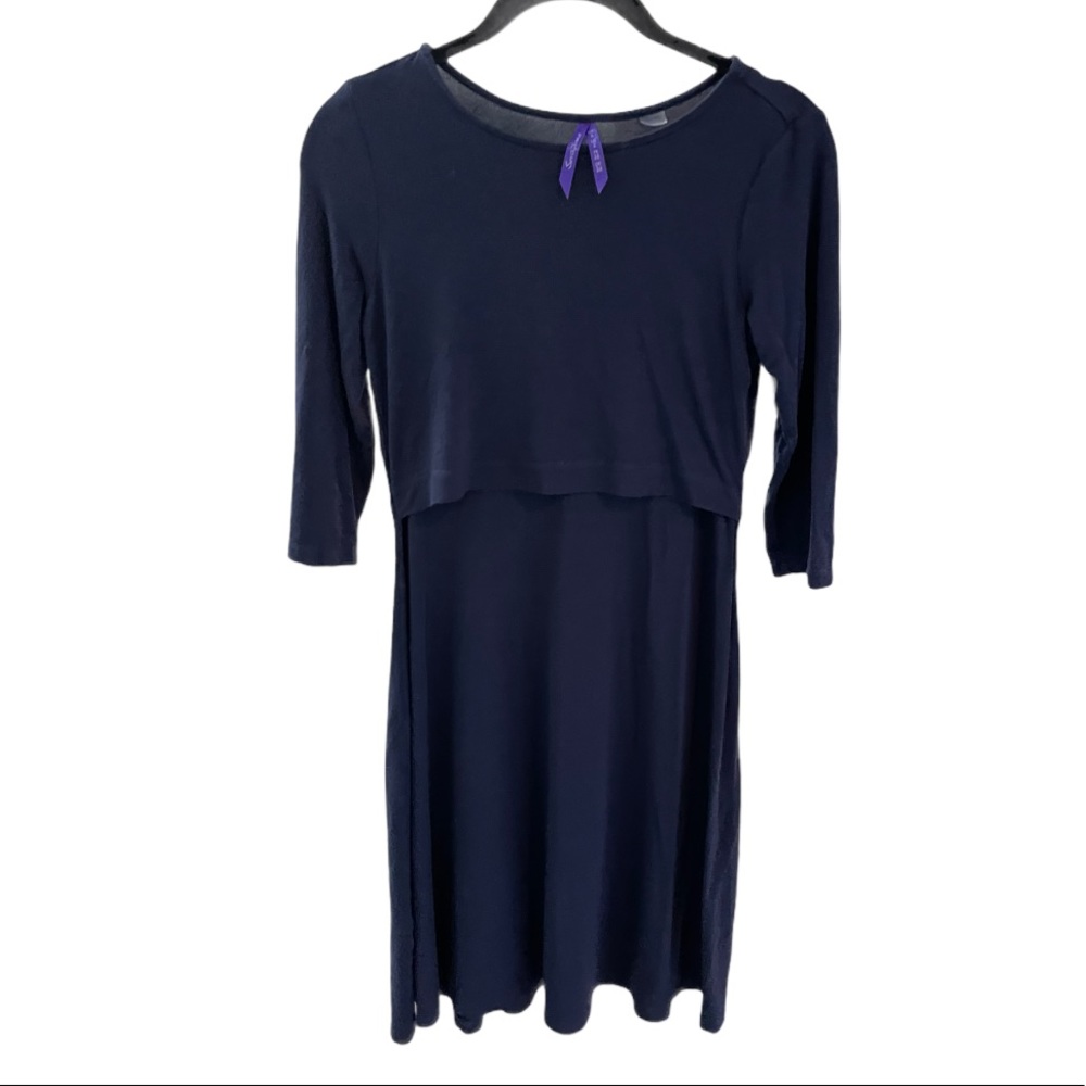 LIKE NEW Seraphine Maternity & Nursing Dress, Navy